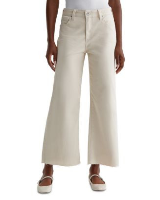 AG Saige Mid Rise Cropped Wide Leg Jeans in Opal Stone  | Bloomingdale's Women | Bloomingdale's (US)
