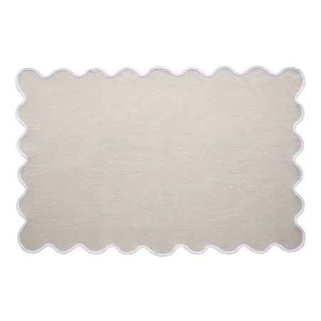 My Texas House Taupe Scallop Indoor/Outdoor Layering Rug, 38" x 58" | Walmart (US)
