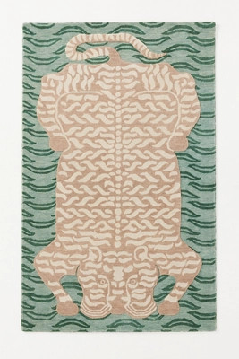 Wool Hand-Tufted Tiger Rug | Anthropologie (US)