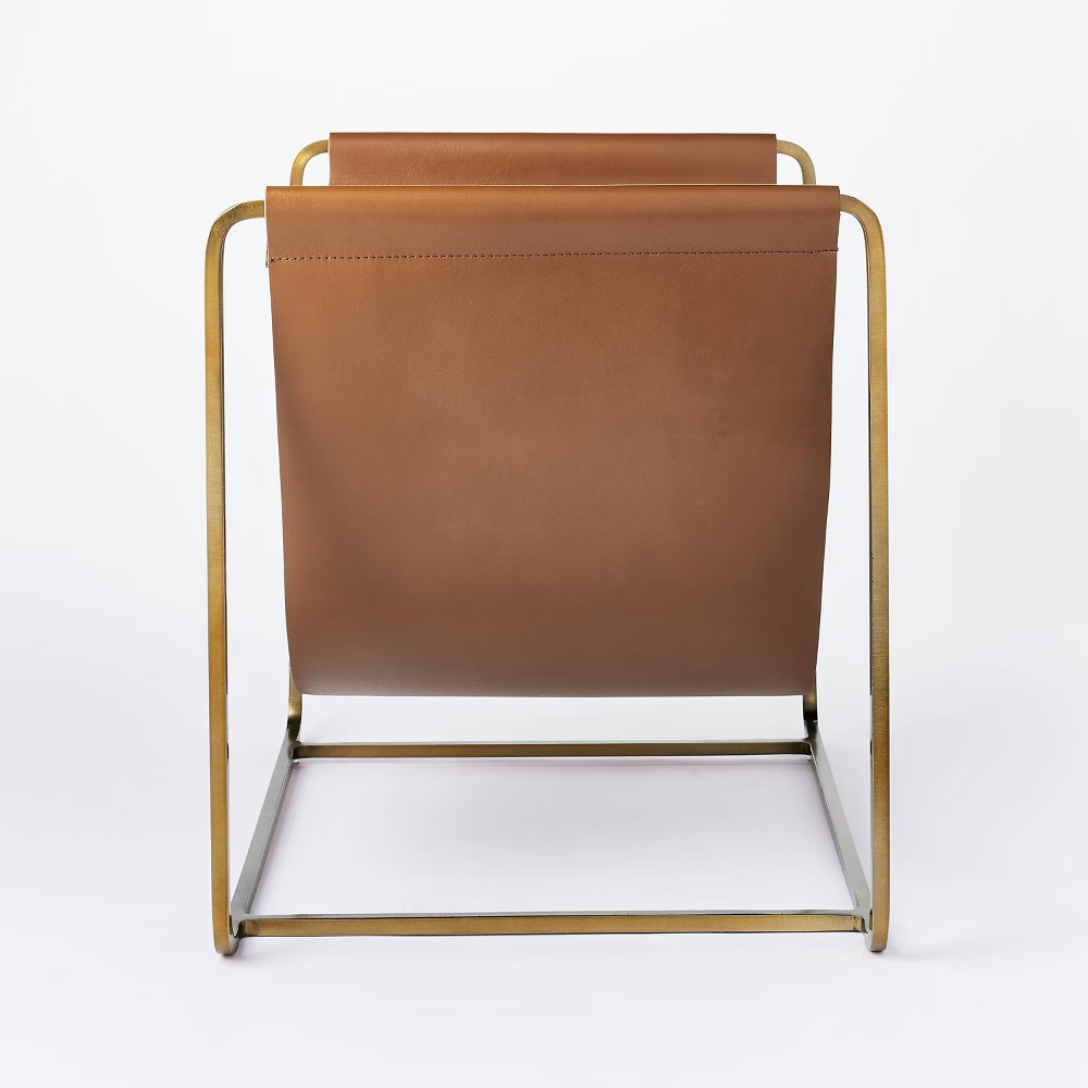 16"" x 14"" Metal Log Holder with Leather Sling - Threshold designed with Studio McGee | Target