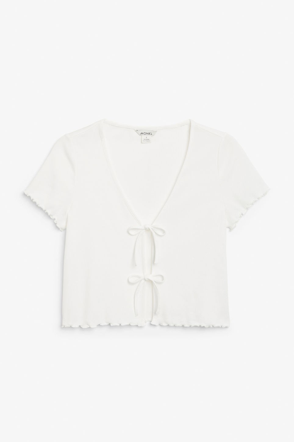 Front tie top - White | Monki