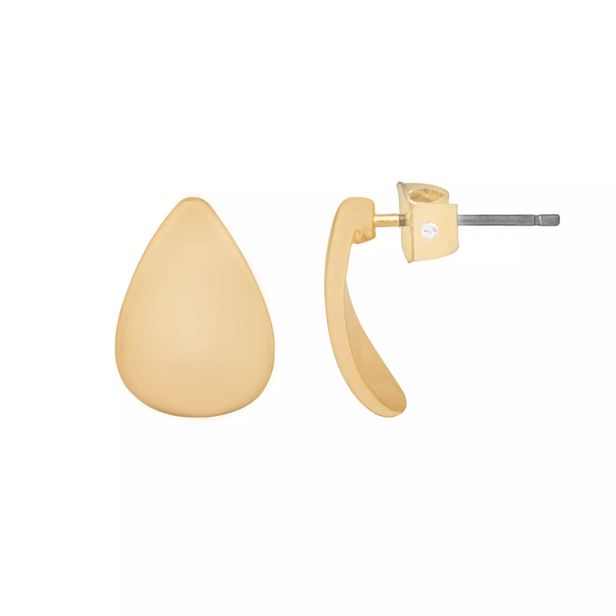 LC Lauren Conrad Gold Tone Pear-Shaped Flat Stud Earrings, Women's, None | Kohl's