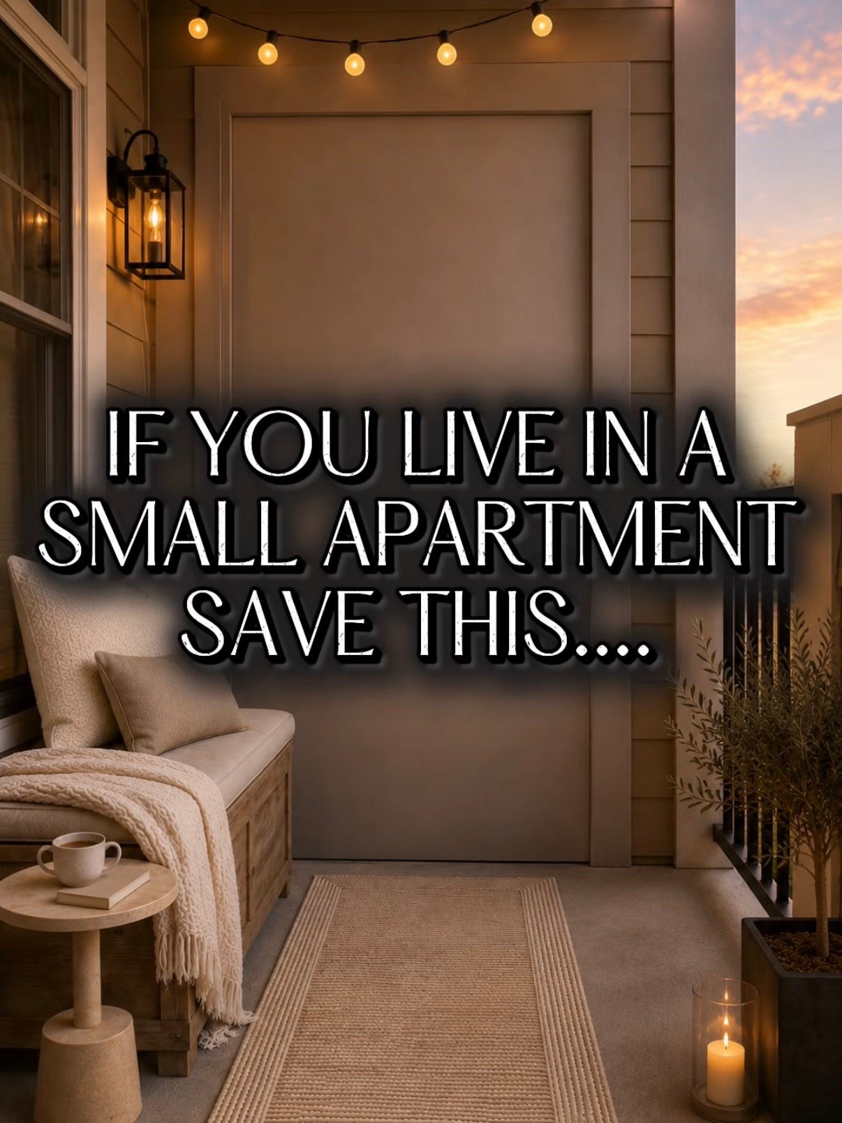 If you live in a small apartment save this