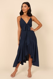 Mariana High Low Dress - Navy | Petal & Pup (US)