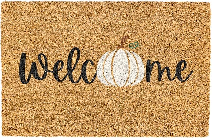 Welcome Doormat, Fall Door Mat, Doormat for Thanksgiving, Coir Welcome Door Mat for Autumn, Pumpk... | Amazon (US)