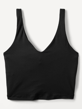 Transcend V Neck Rib Crop Sports Bra A-C | Athleta | Athleta