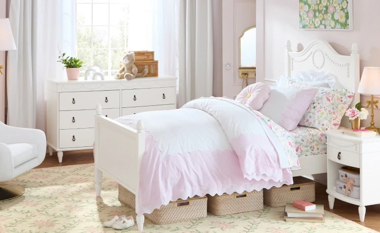 Dreamy bedroom vibes ✨ Soft pastels, cozy textures, and timeless details—this space is giving all the cottagecore charm! Shop everything you need to create this linked below! #BedroomGoals #BedroomInspo #LTKHome #LTKFinds #CottagecoreDecor #NeutralAesthetic #HomeDecorLover #PastelHome #InteriorLover #DreamySpaces #StyledSpaces #GirlsBedroom #CozyRoom #KidFriendlyDecor #ClassicHomeDecor

#LTKHome #LTKKids #LTKStyleTip