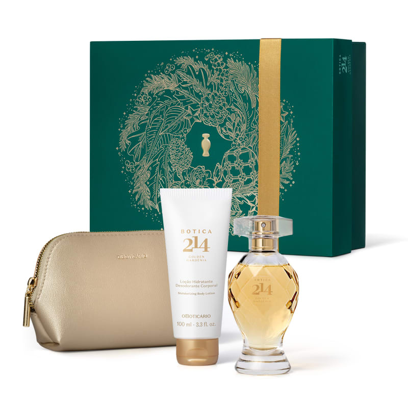 Kit Presente Natal Botica 214 Gold Gardênia (3 itens) | O Boticário | oBoticario (BR)