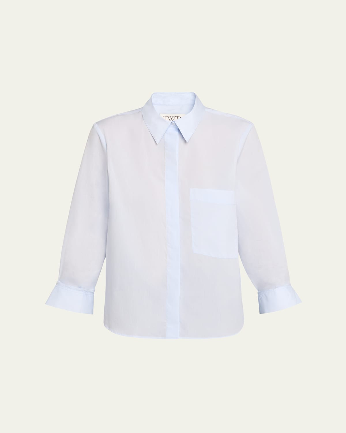 Cotton Button-Front Boyfriend Shirt | Bergdorf Goodman