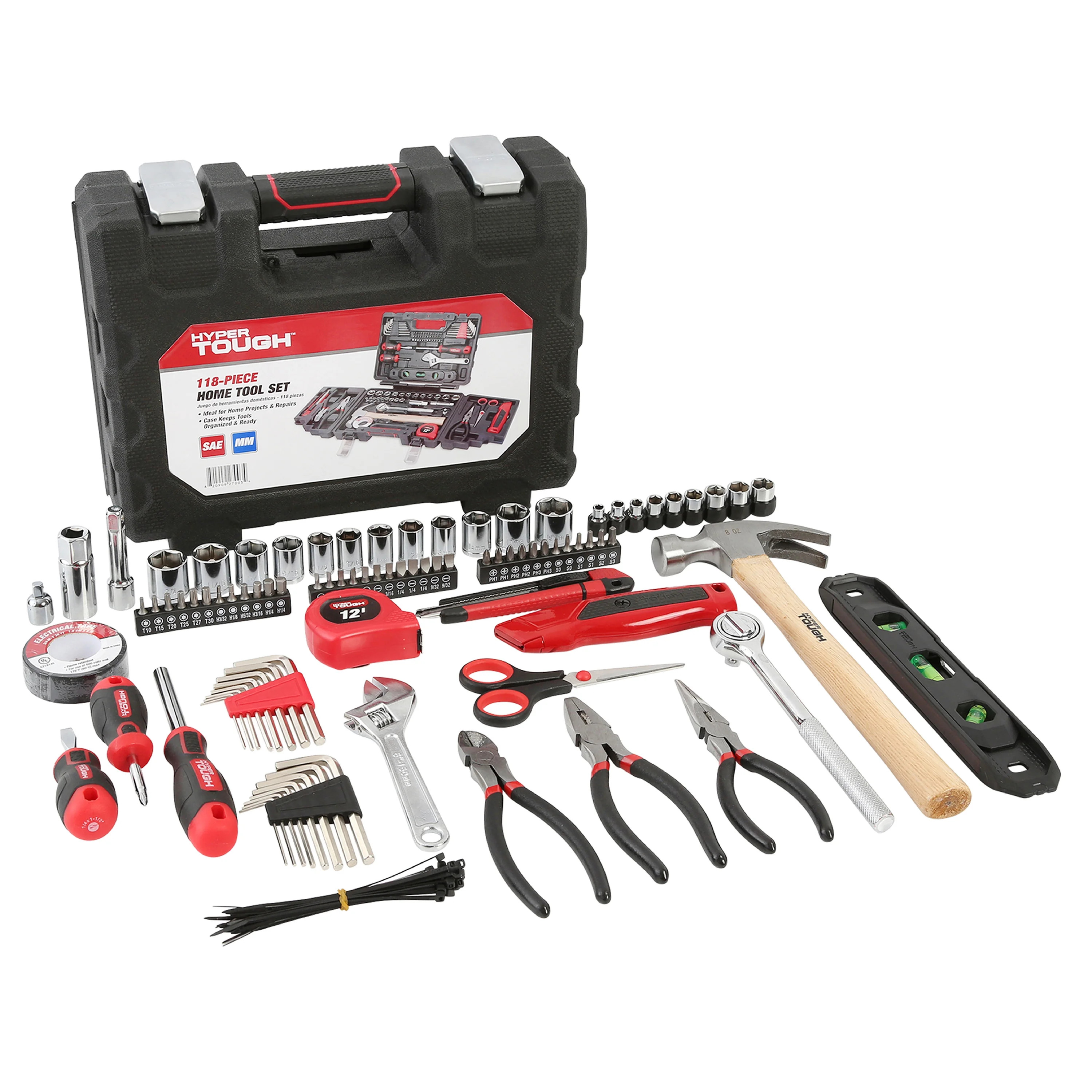 Hyper Tough 118-Piece Tool Set for Home Repairs | Walmart (US)