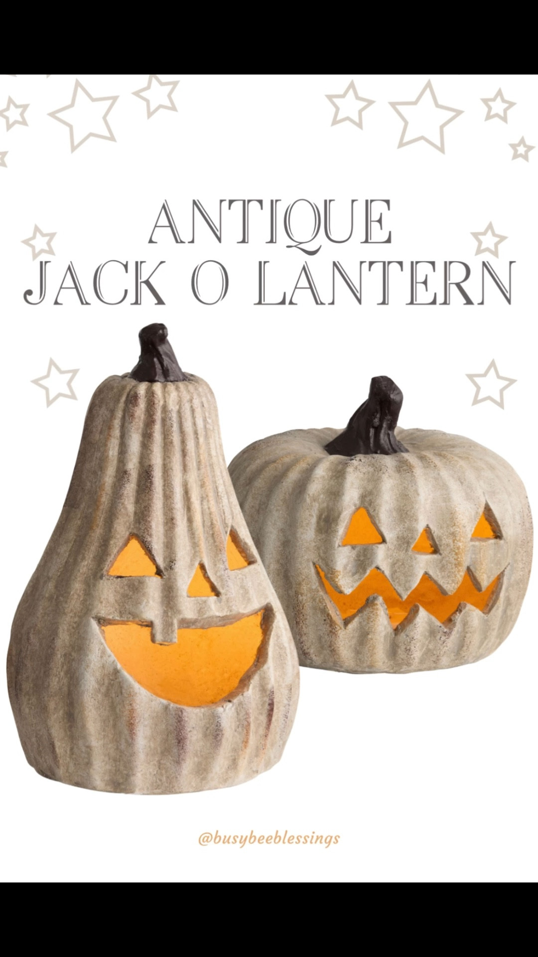 🎃 Antiqued Jack-O’-Lantern LED Light-Up Decor 🎃
A vintage vibe with a spooky twist! This Antiqued Jack-O’-Lantern brings old-world charm to your Halloween setup with its weathered finish and classic carved grin. The built-in LED light gives it a warm, flickering glow. It’s perfect for porches, mantels, or tabletops. It’s lightweight, easy to style, and totally timeless.

#LTKHalloween

#LTKHome #LTKSeasonal