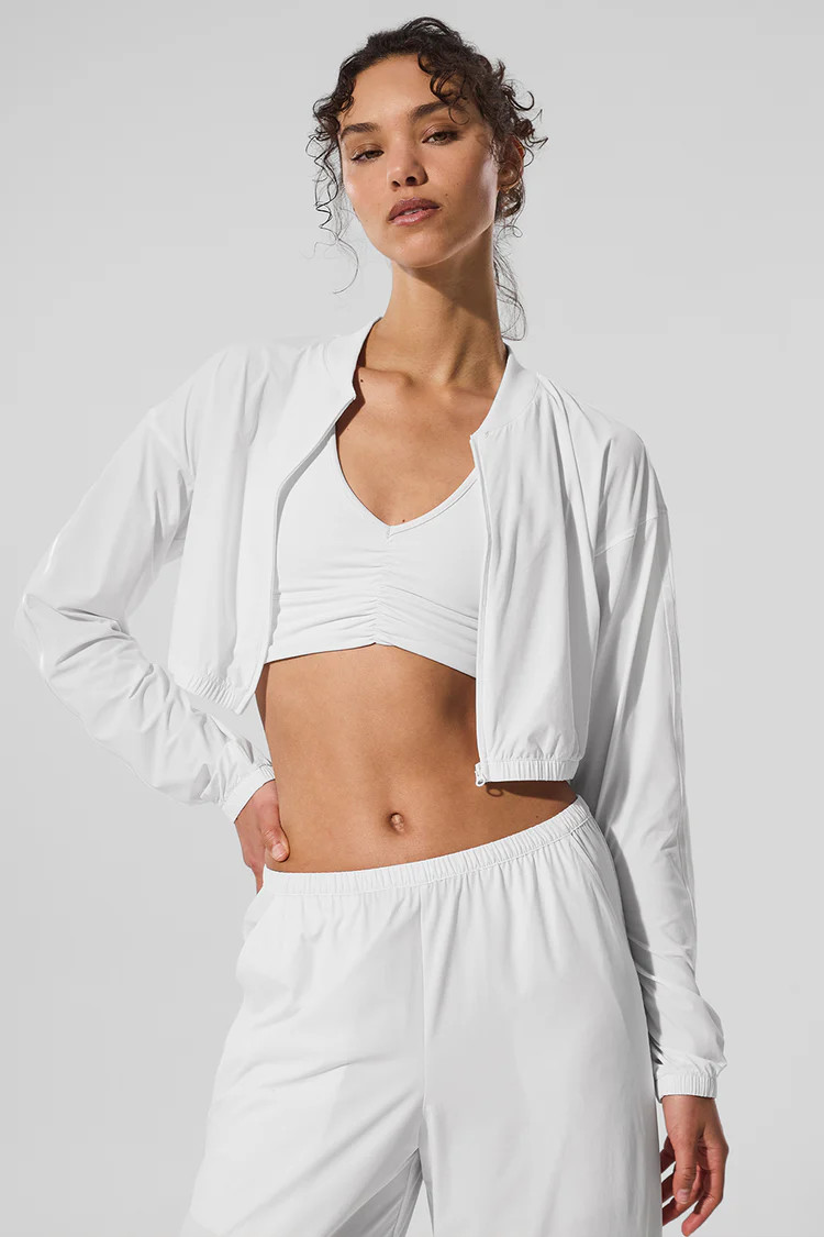 Cropped Breezy Full-Zip Cover Up | Alo Yoga (US)