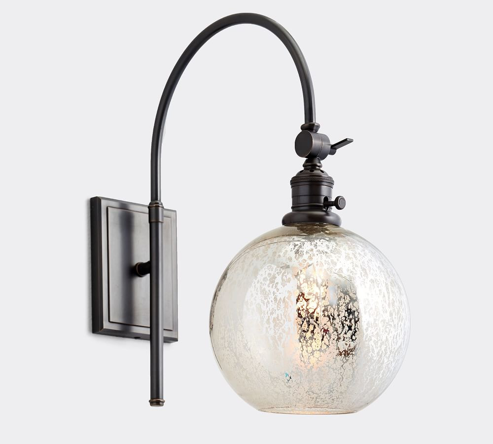Arc Mercury Glass Globe Sconce | Pottery Barn (US)