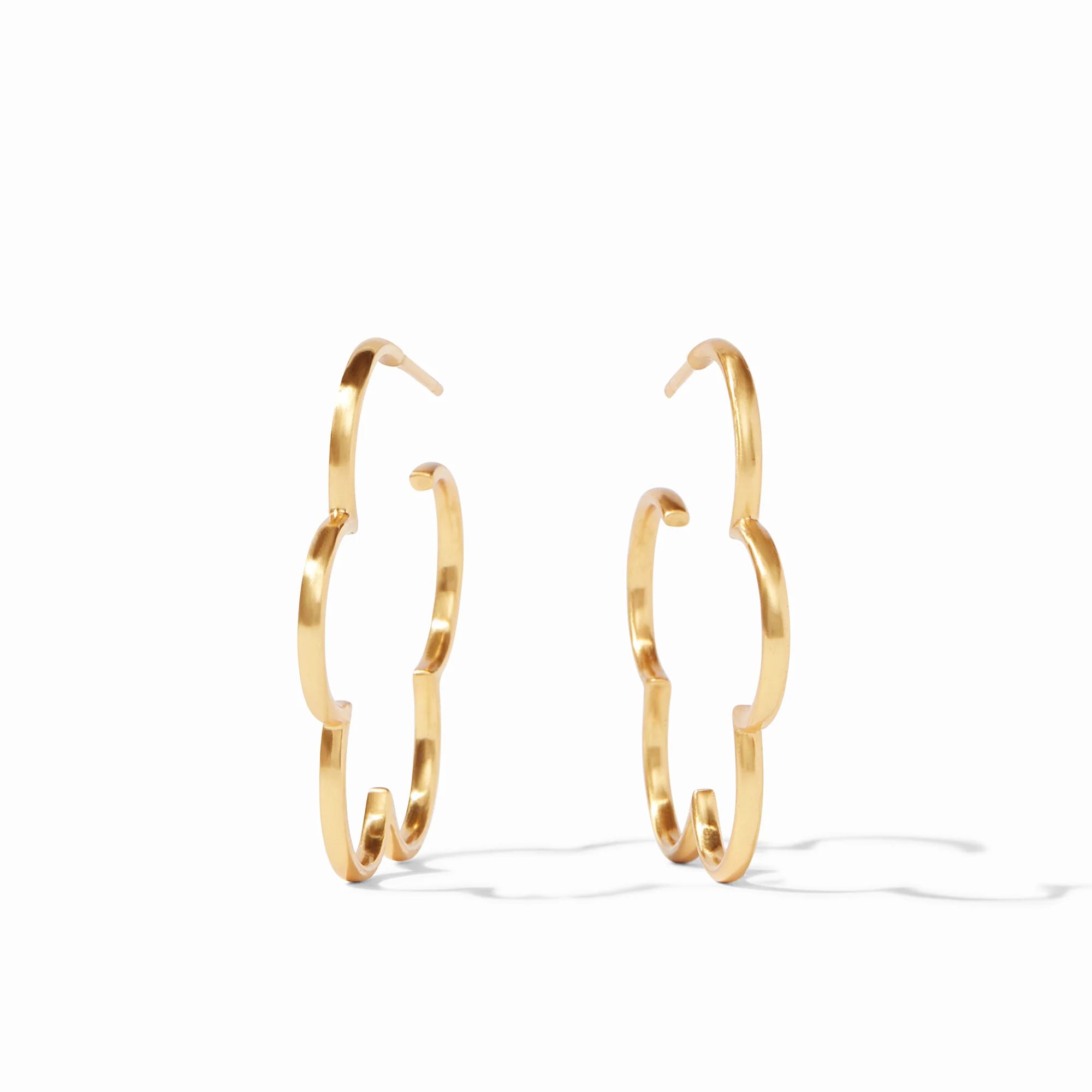 Gardenia Gold Floral Hoop Earrings | Julie Vos | Julie Vos