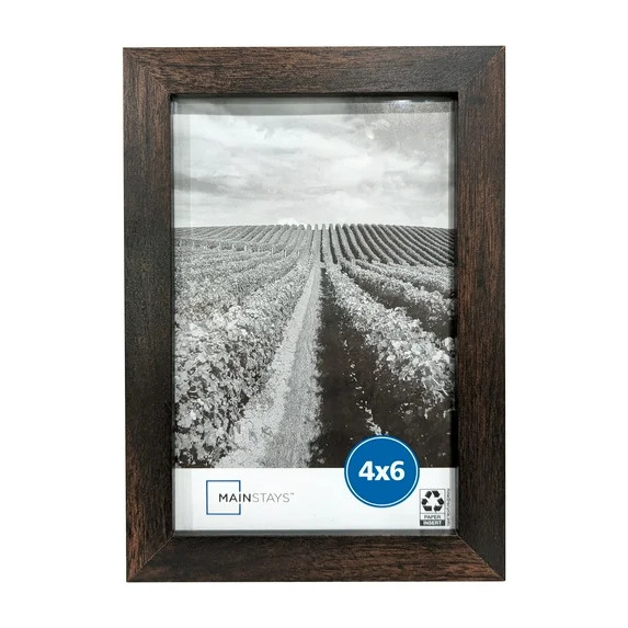 Mainstays 4x6 Linear Gallery Wall Picture Frame, Brown | Walmart (US)