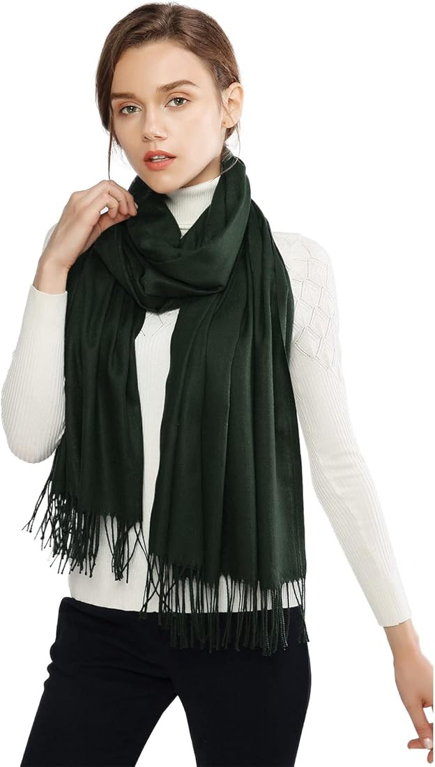 RIIQIICHY Women's Scarf Pashmina Shawls and Wraps for Evening Dress Bridesmaid Wedding Bridal Win... | Amazon (US)