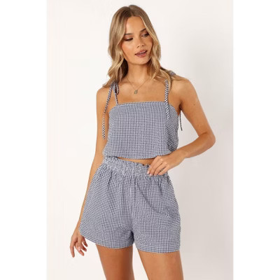 Callum Short Set - Navy Gingham L | Target
