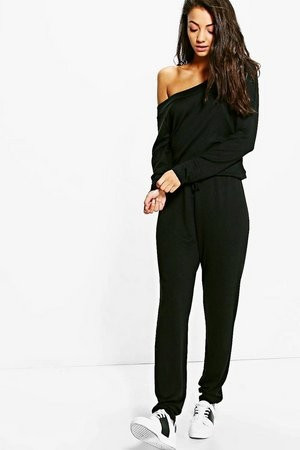 Tall Slash Neck Lounge Jumpsuit | Boohoo.com (US & CA)