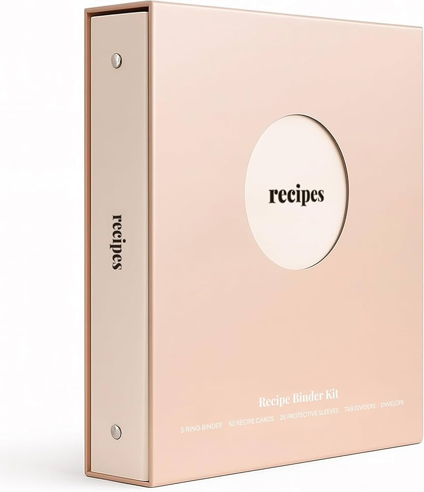 Kunitsa Co. Recipe Binder – Kitchen Recipe Organizer with Protective Sleeves – Recipe Holder ... | Amazon (US)