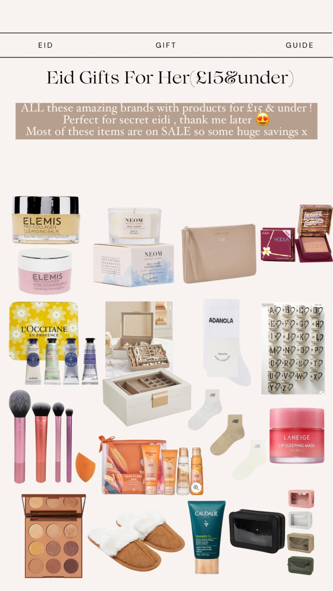 eid gifts for her (for £15 and under)

#LTKSeasonal #LTKsalealert #LTKbeauty