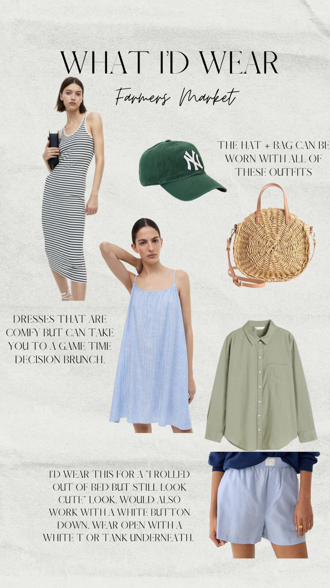 Farmers market outfit ideas | summer weekend style 

#LTKSeasonal #LTKstyletip #LTKunder100