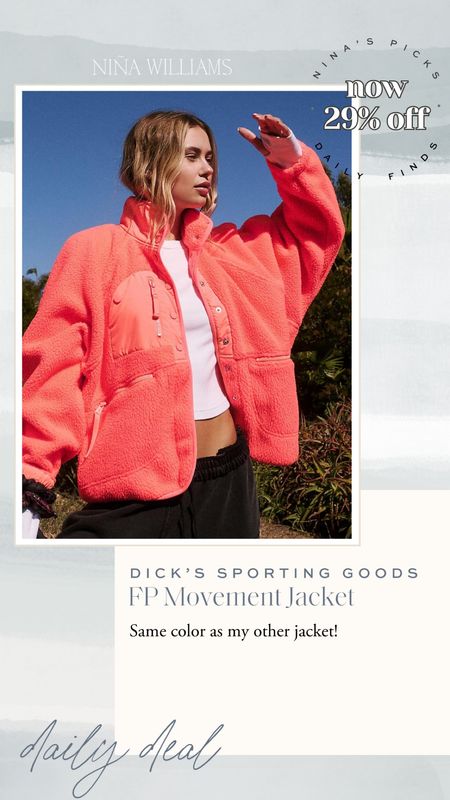 Fp movement hit the slopes jacket on sale at Dick’s Sporting Goods - neon coral 

#LTKsalealert #LTKfitness #LTKtravel