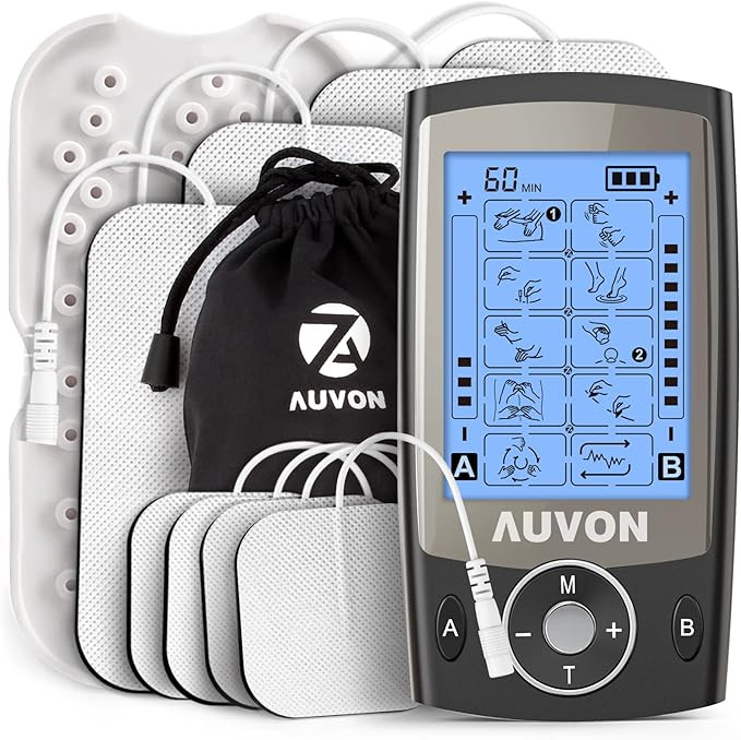 AUVON Dual Channel TENS Unit Muscle Stimulator with 20 Modes, Rechargeable TENS Machine for Back/... | Amazon (US)