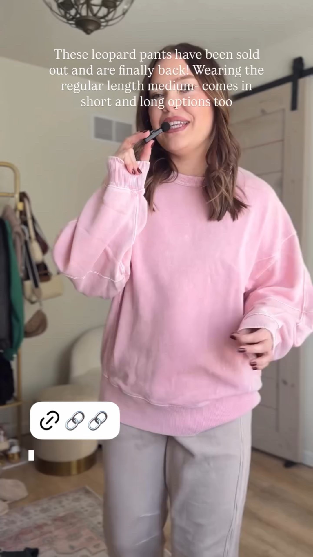 These leopard pants have been sold out and are finally back! Wearing the regular length medium- comes in short and long options too  @aerie // wearing true size medium in both

#LTKmomlife #LTKMidsize #LTKootd