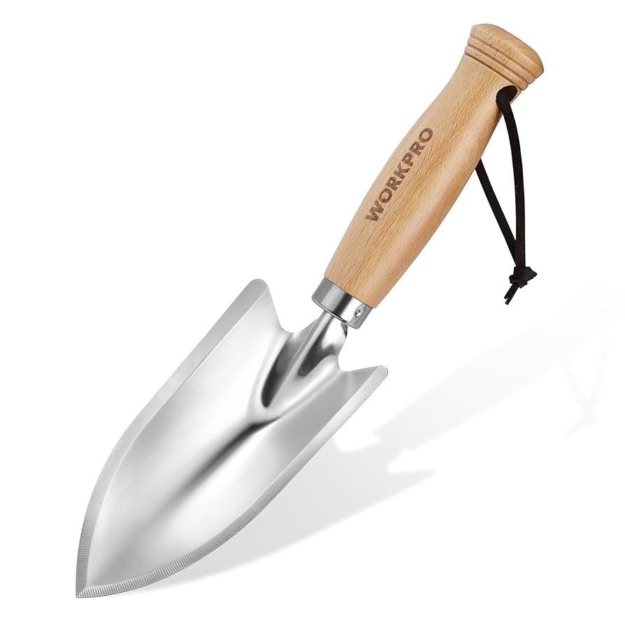 WORKPRO 11" Garden Hand Trowel, Heavy Duty Polished Stainless Steel Garden Shovels with Wood Hand... | Amazon (US)