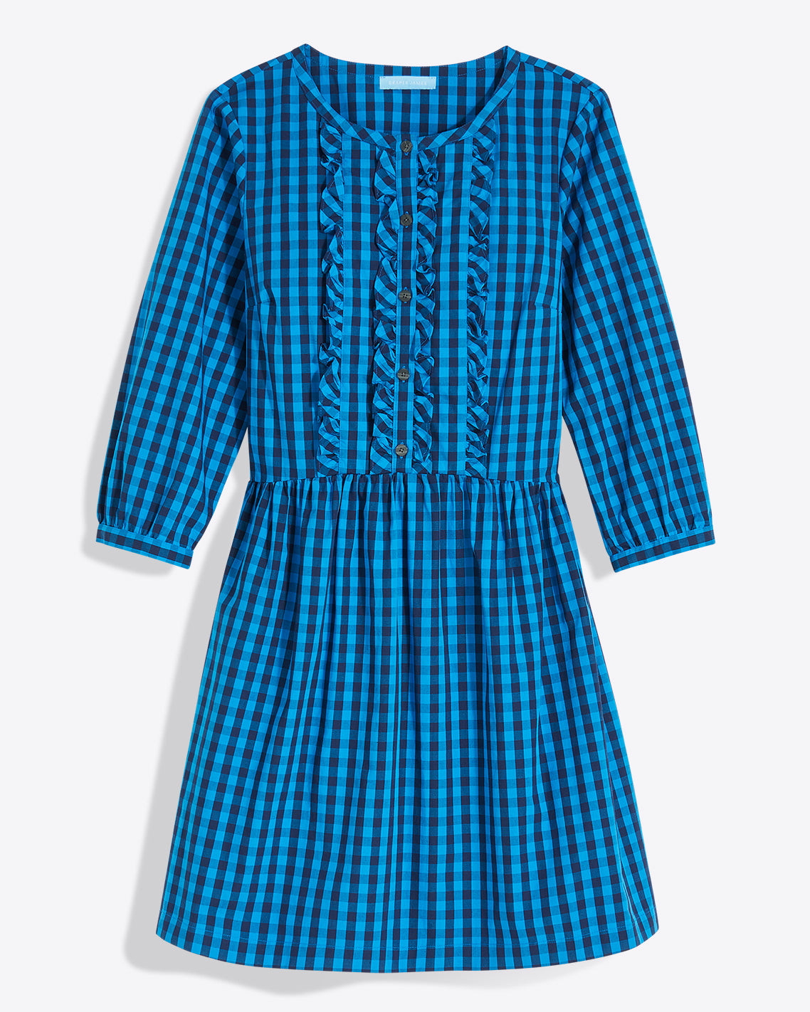 Wanda Dress in Blue Gingham | Draper James (US)