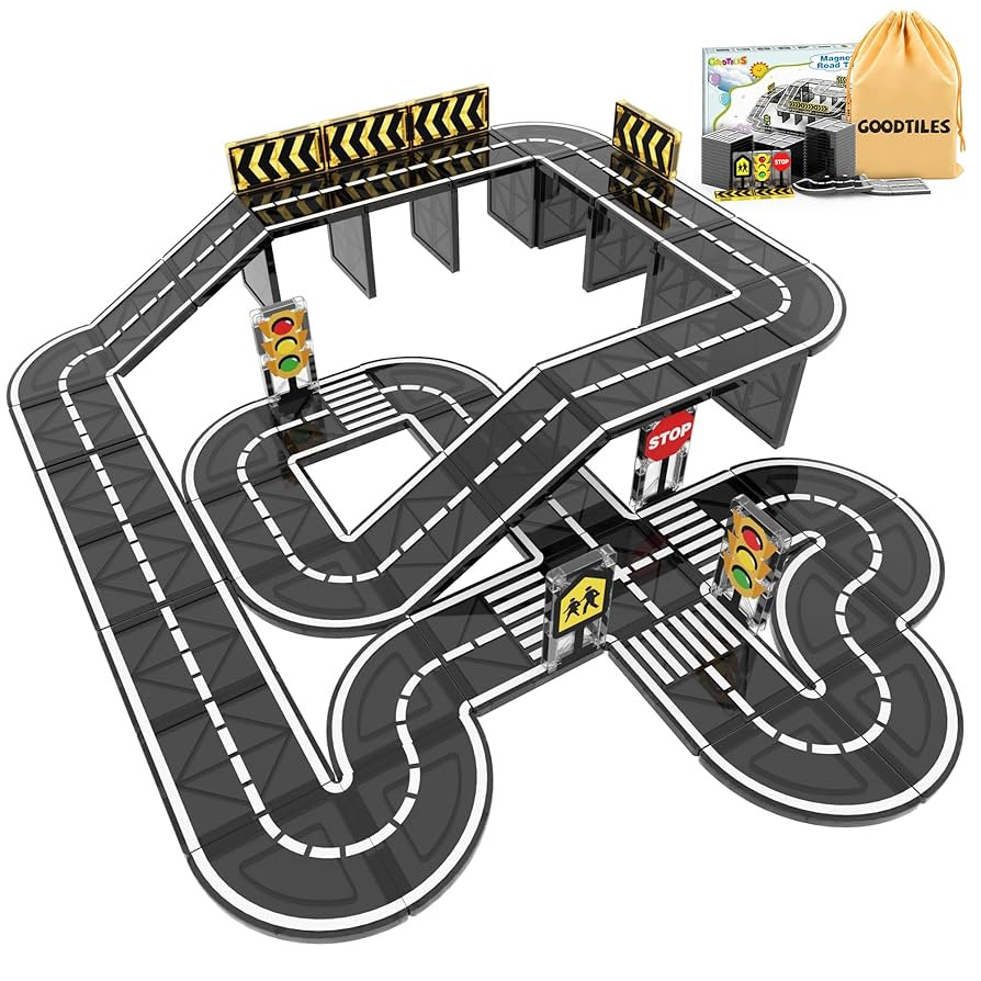 Magnetic Tiles Road Expansion Set, STEM Magnetic Building Blocks for Kids Ages 3-5 4-8 5-7, Presc... | Amazon (US)