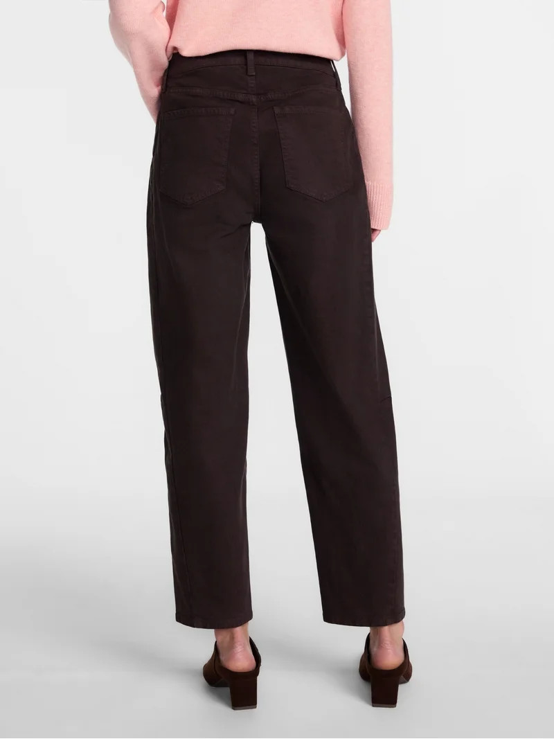 Scenario Women's and Women's Plus High Rise Barrel Jeans, 26", 28" Inseam, Sizes 0-28W | Walmart (US)