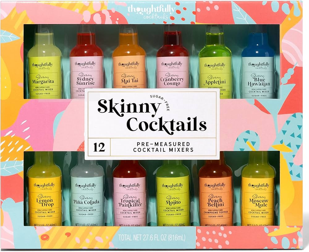 Thoughtfully Cocktails, Skinny Cocktail Mixer Set, Vegan and Vegetarian, Flavors Include Margarit... | Amazon (US)