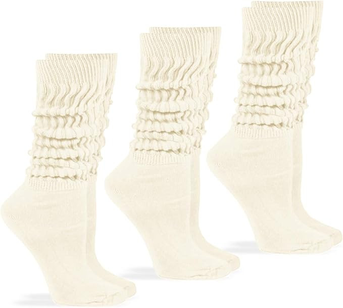 Jefferies Socks Womens Slouch Cotton Knit Socks 3 Pair Pack | Amazon (US)