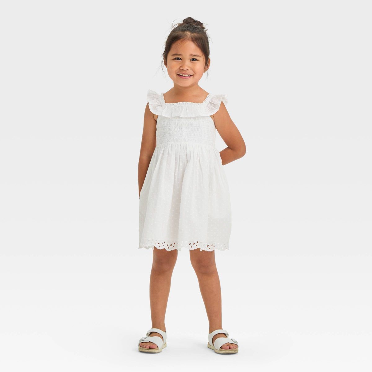 Toddler Girls' Woven Dress - Cat & Jack™ White | Target