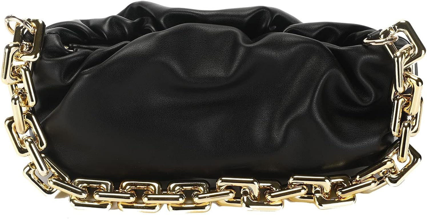 Dumpling Bag Cloud Purses and Handbags for Women Chunky Chain Pouch Shoulder Bag | Amazon (US)
