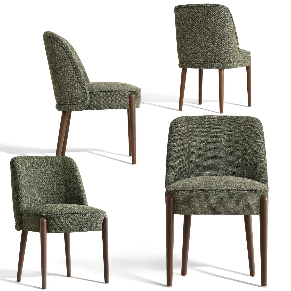 Set of 4 Upholstered Solid Wood Dining Side Chair With Full Back | Wayfair North America