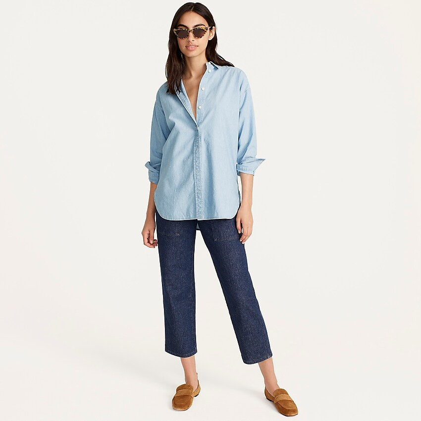 Petite Relaxed-fit chambray shirt | J. Crew US