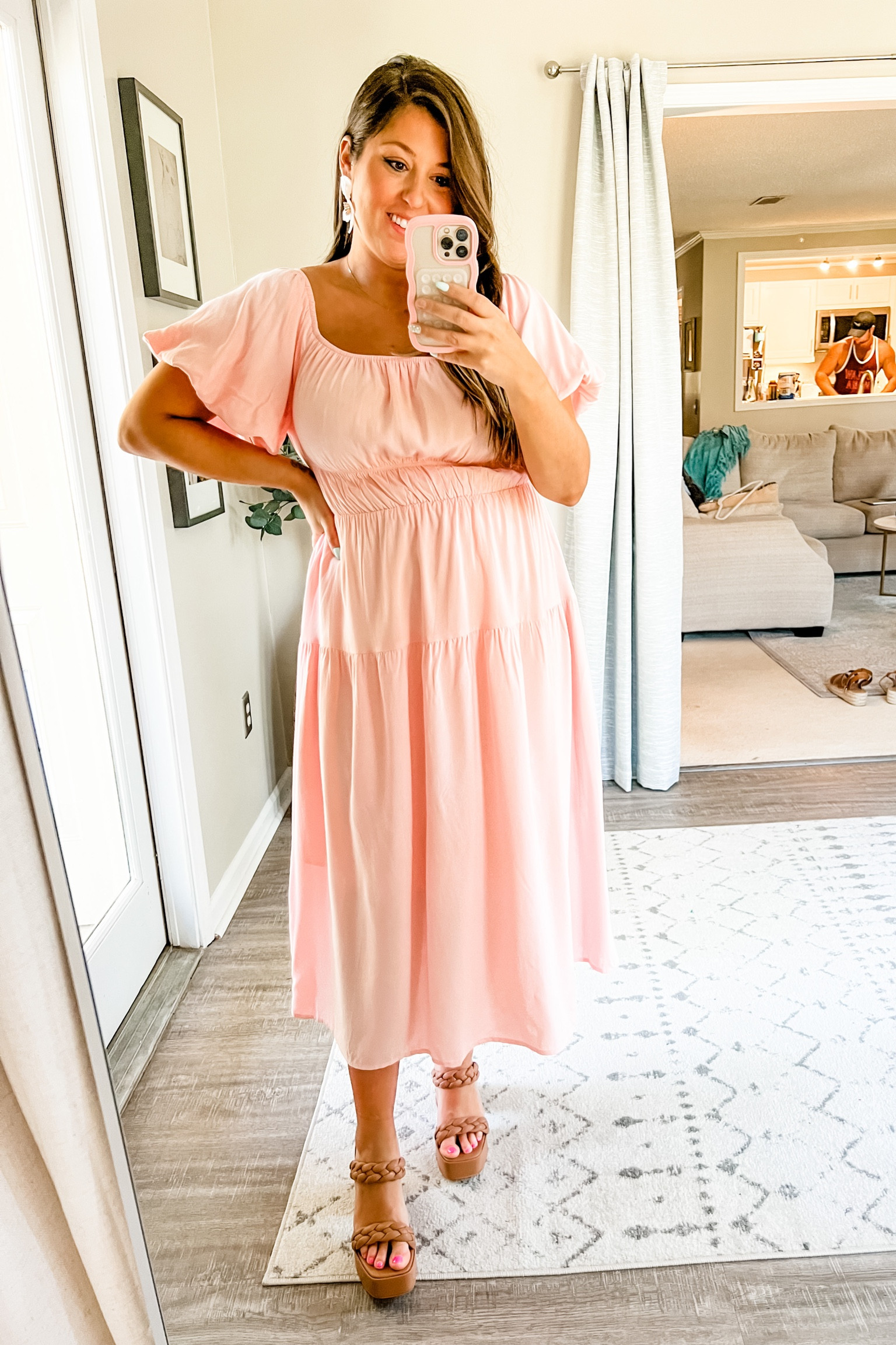 Shower dress, Easter dress, spring dress 

Can be worn on or off the shoulder, wearing a large, bump friendly 

#LTKcurves #LTKbump #LTKunder50