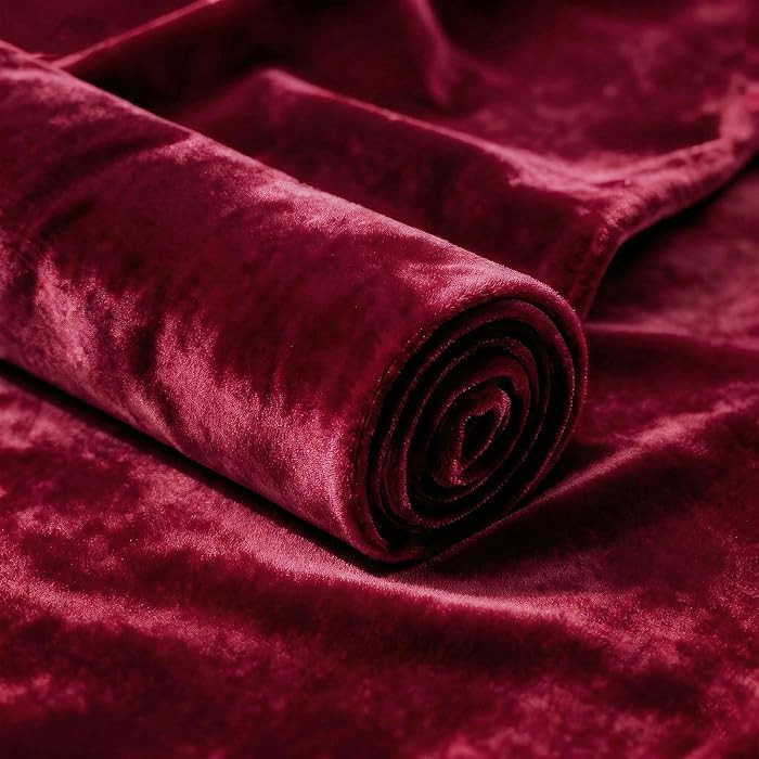 Burgundy 2\u2011Way Stretch Velvet Fabric 3 Yards 60 Inch Wide | Amazon (US)