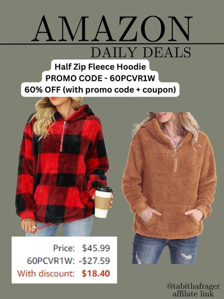 Amazon sweater. Fall outfit Amazon daily deal. Fleece hoodie.

#LTKfindsunder50 #LTKstyletip #LTKsalealert