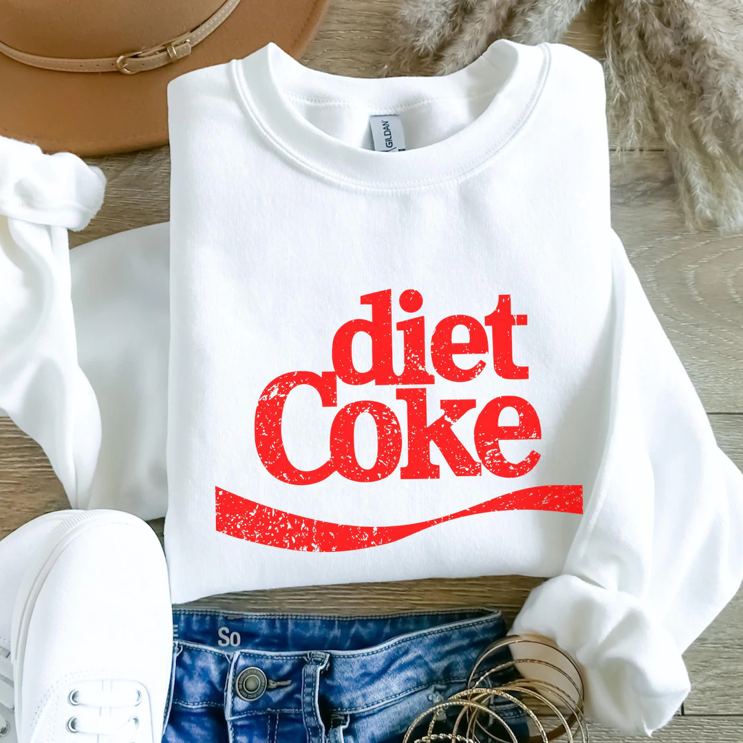 Vintage Diet Coke Sweatshirt Coke Gifts for Caffeine Addicts Soda Lover Shirt Coca Cola Crewneck ... | Etsy (US)