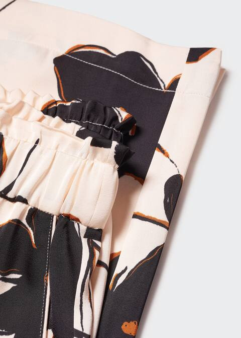 Pantaloni wideleg stampa | Mango IT