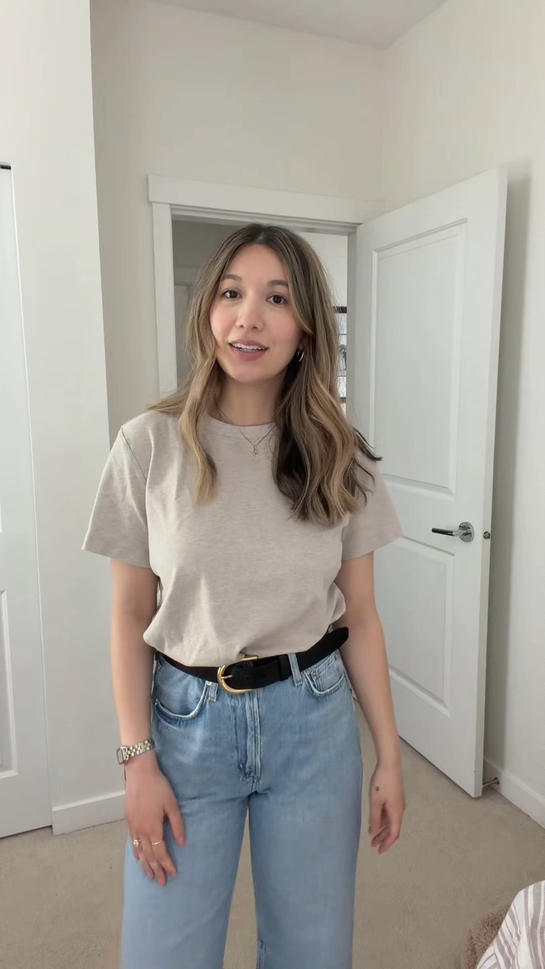 Wearing size small in the tee and belt, size 26 in the jeans! @Aritzia 

#LTKjeans #LTKcanada #LTKsummer