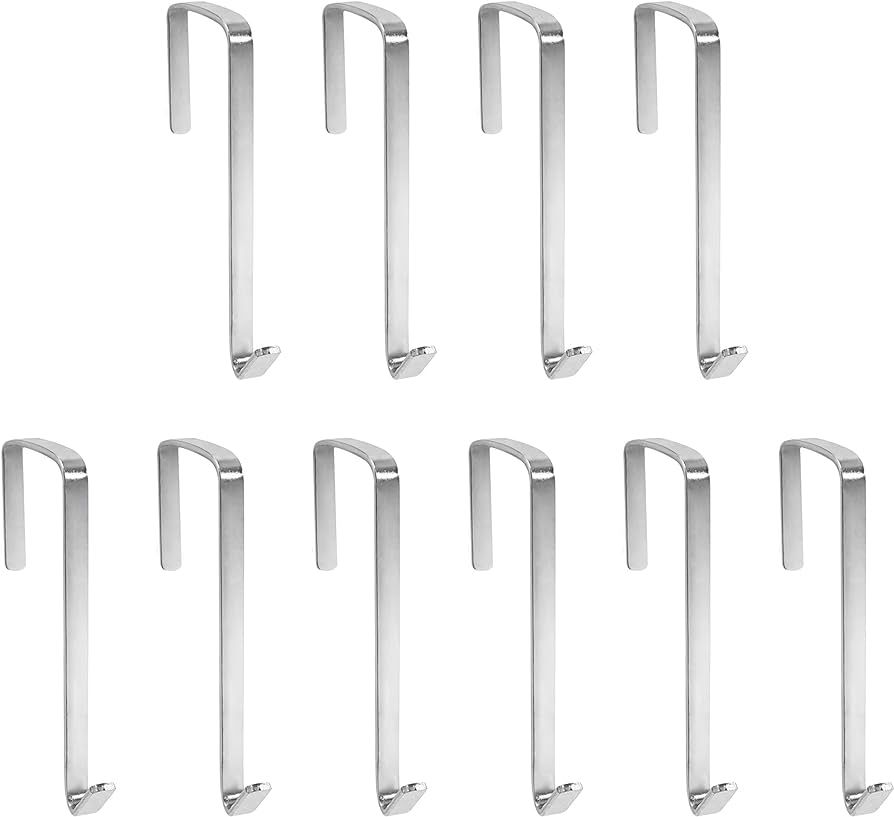 Vantasii 10 Pack Over The Door Metal Hook Hanger to Fit Interior Doors with Thickness from 1.3" t... | Amazon (US)