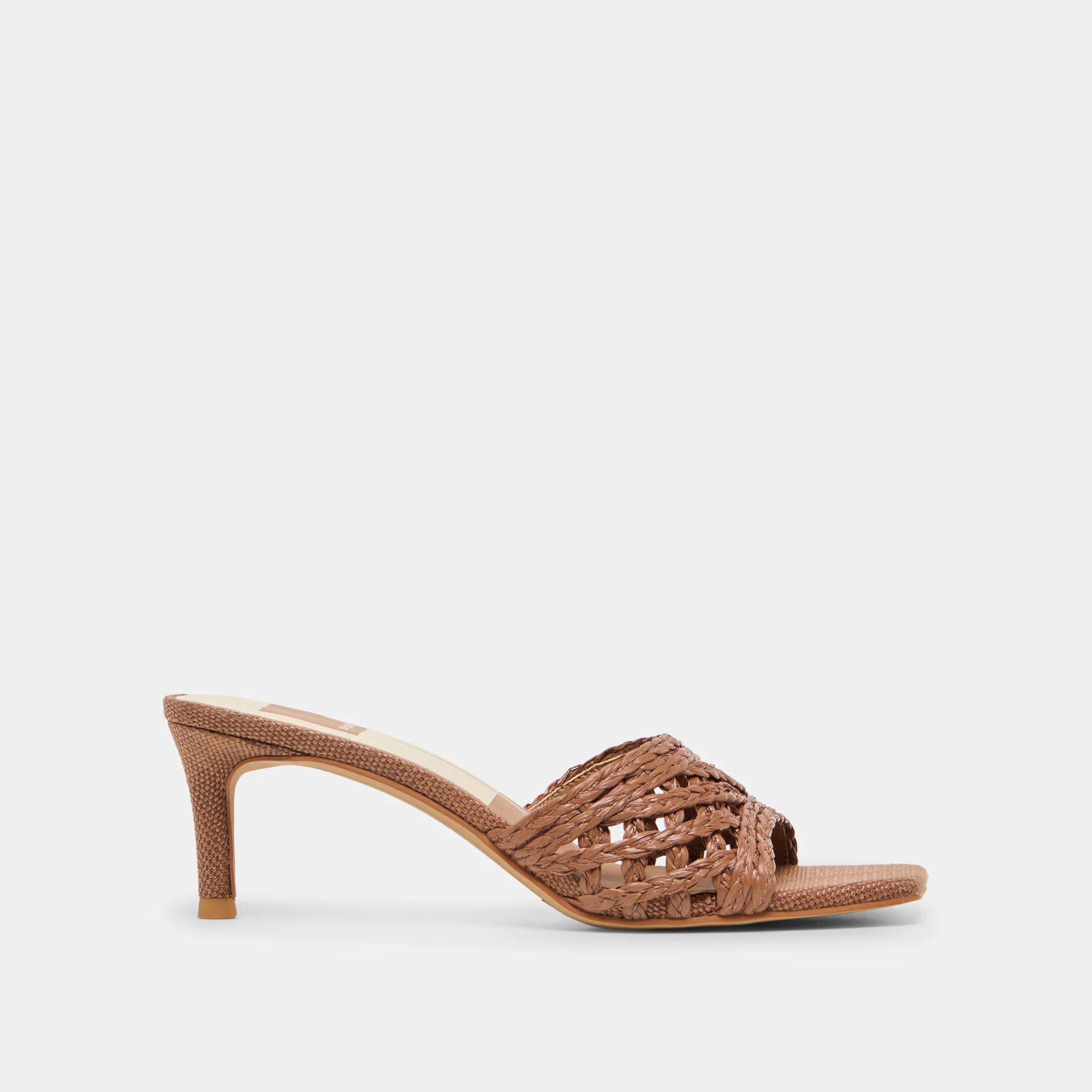 Bowen Heels Cognac Raffia | DolceVita.com