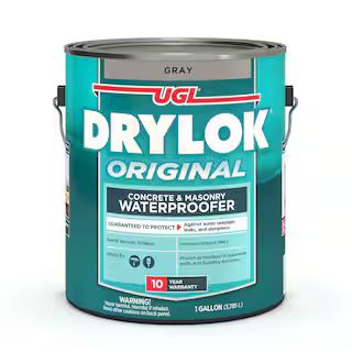 DRYLOK Original 1 gal. Gray Flat Latex Interior/Exterior Basement and Masonry Waterproofer 27613 ... | The Home Depot