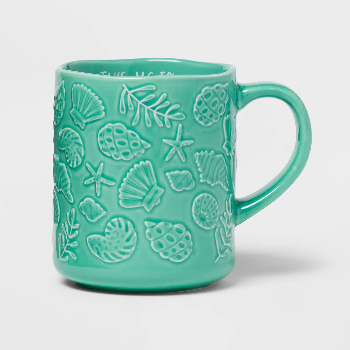 16oz Stoneware 'Take Me To The Beach' Mug Teal Green - Opalhouse™ | Target