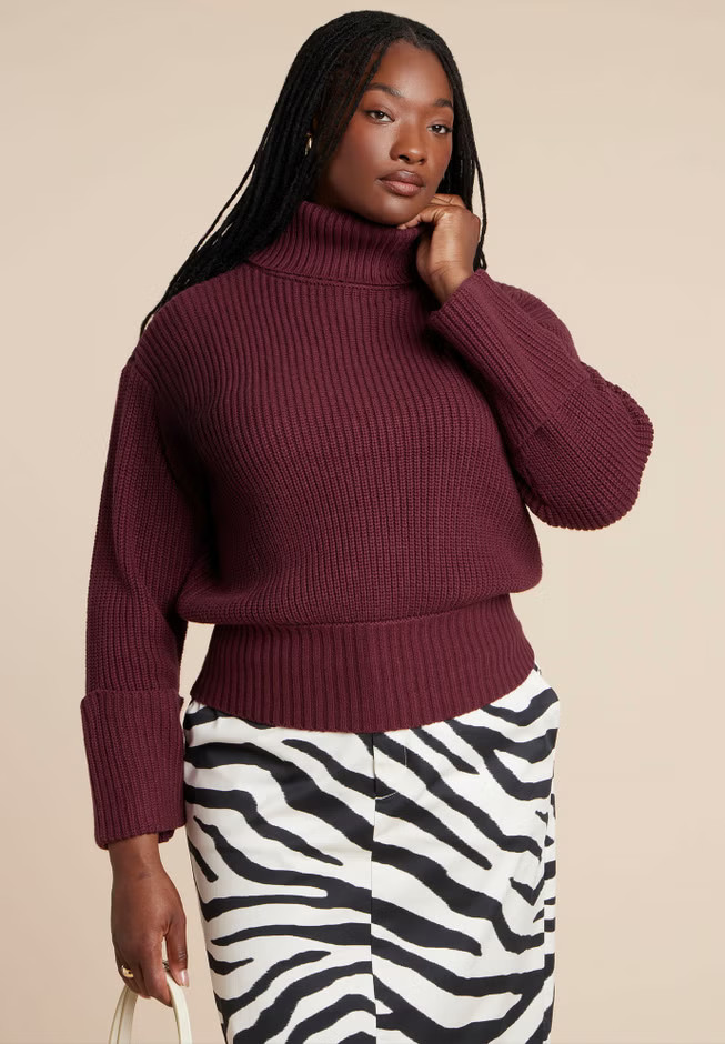 Cuffed Turtleneck Sweater | Eloquii