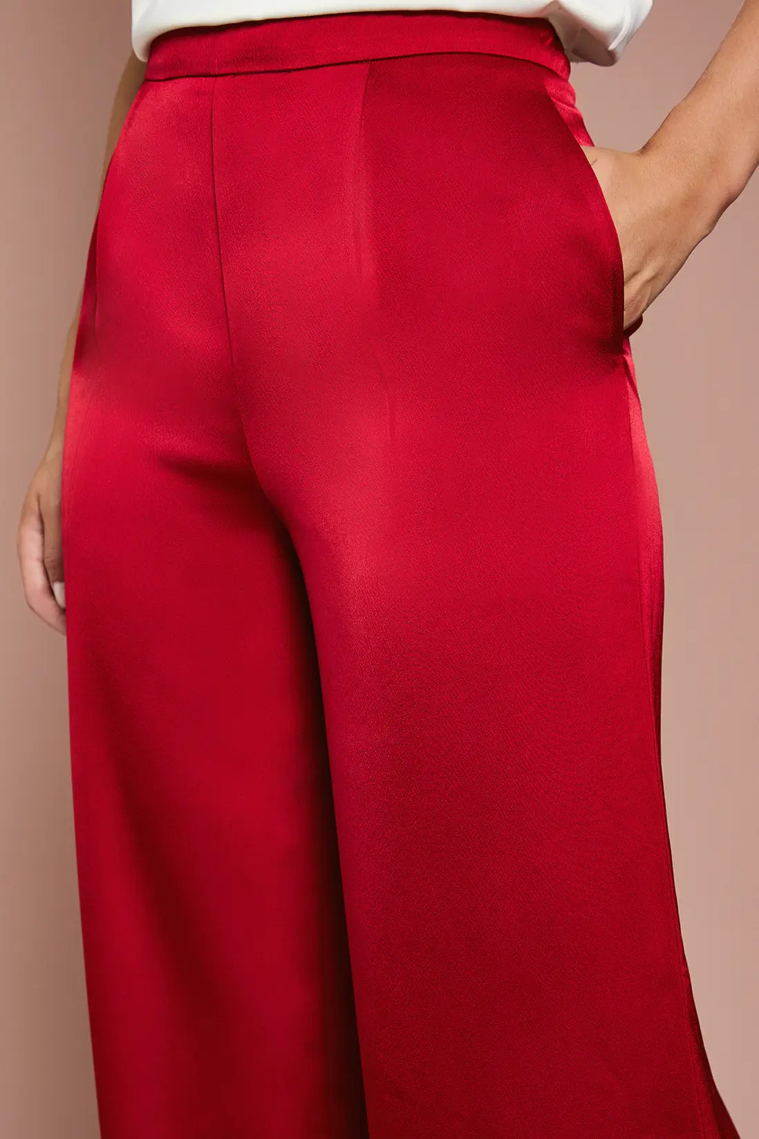 Satin Flare Trouser | boohoo (US & Canada)